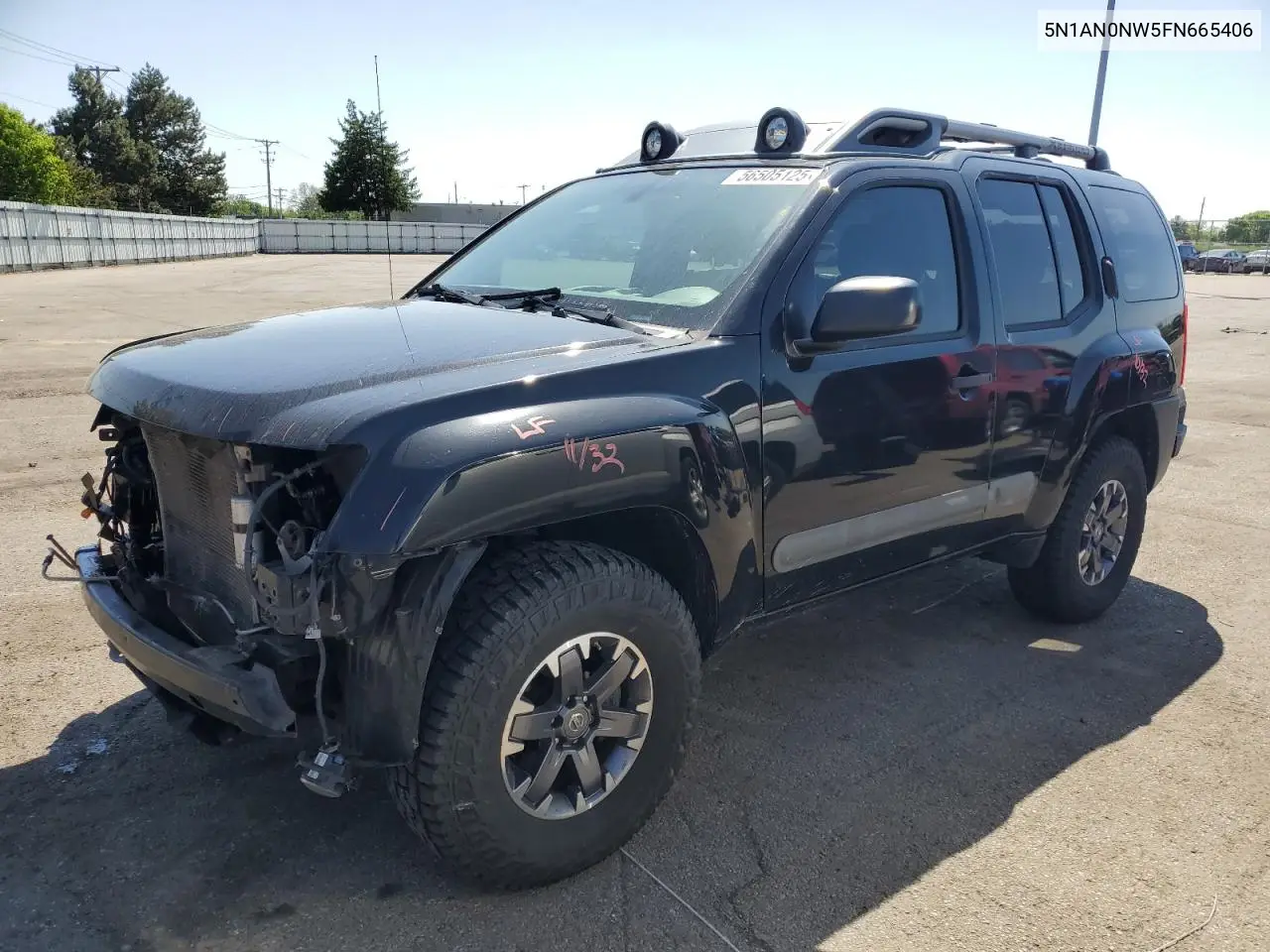 2015 Nissan Xterra X VIN: 5N1AN0NW5FN665406 Lot: 56505125