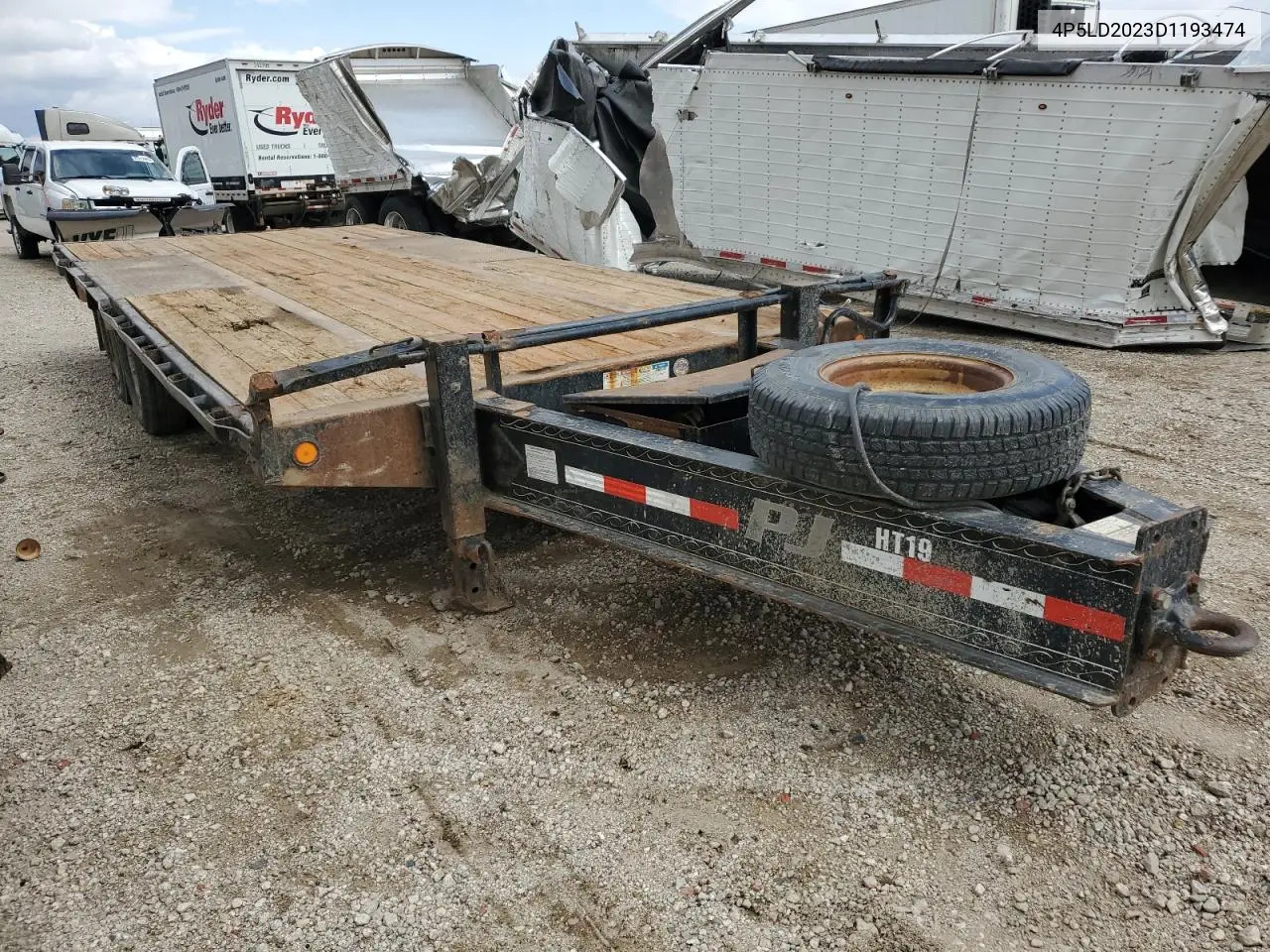2013 Pj Equipment Trailer VIN: 4P5LD2023D1193474 Lot: 52382225