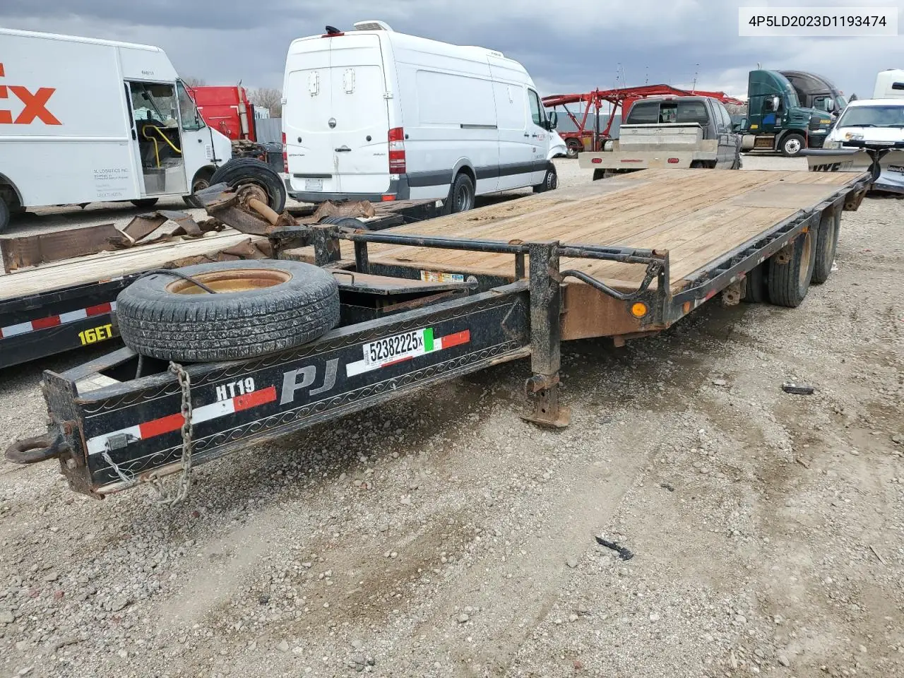 2013 Pj Equipment Trailer VIN: 4P5LD2023D1193474 Lot: 52382225