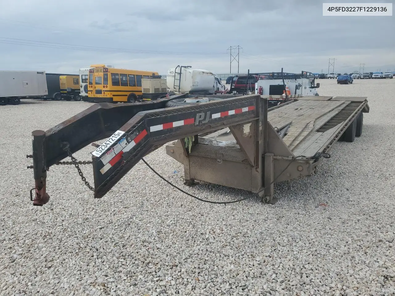 2015 Pj Equipment Trailer VIN: 4P5FD3227F1229136 Lot: 52347215