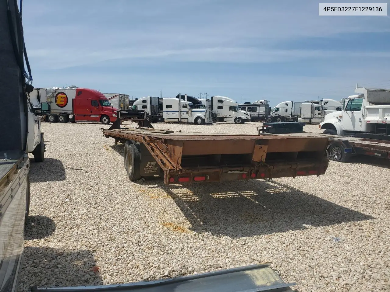 2015 Pj Equipment Trailer VIN: 4P5FD3227F1229136 Lot: 52347215