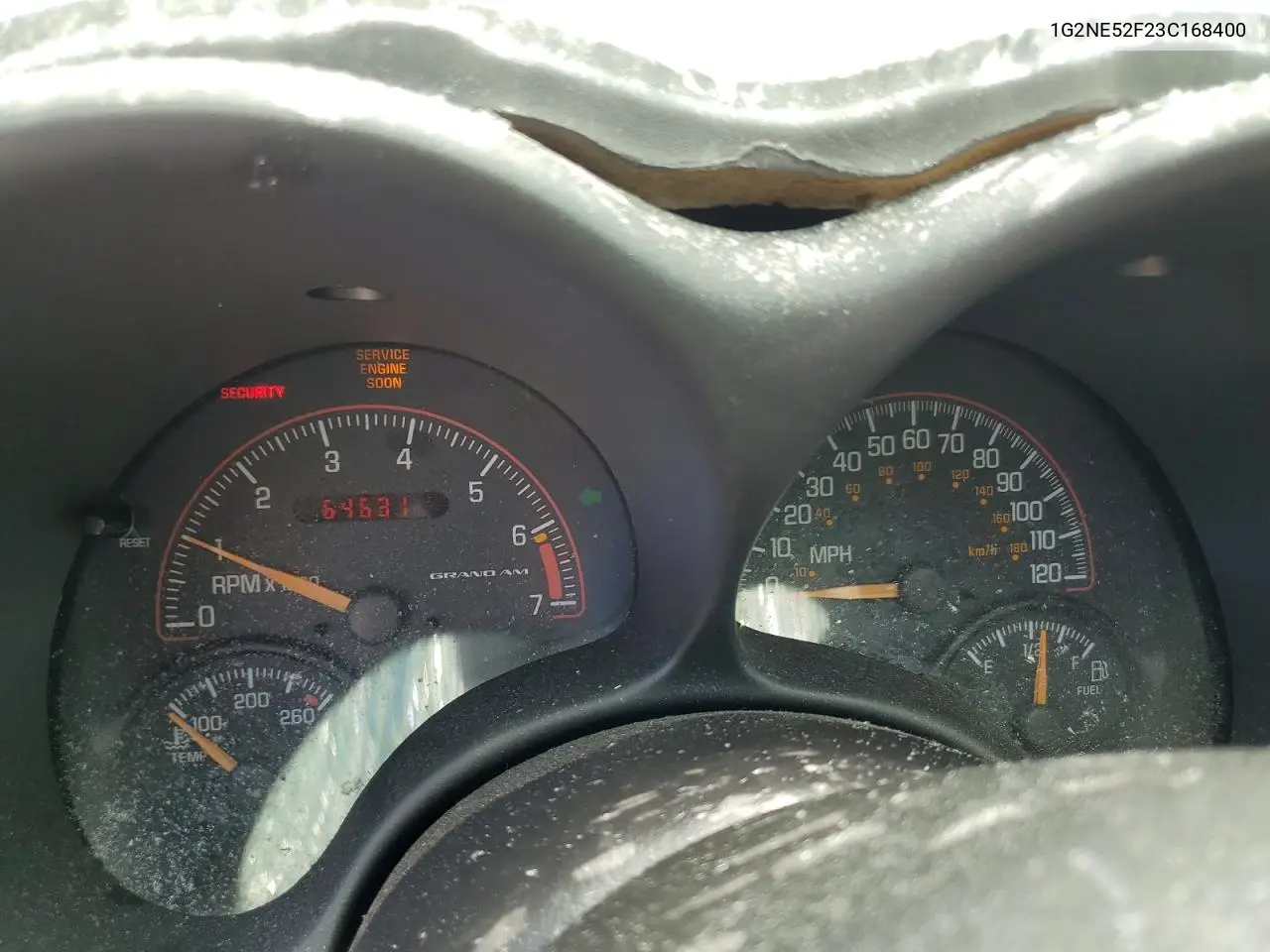 2003 Pontiac Grand Am Se VIN: 1G2NE52F23C168400 Lot: 61980055