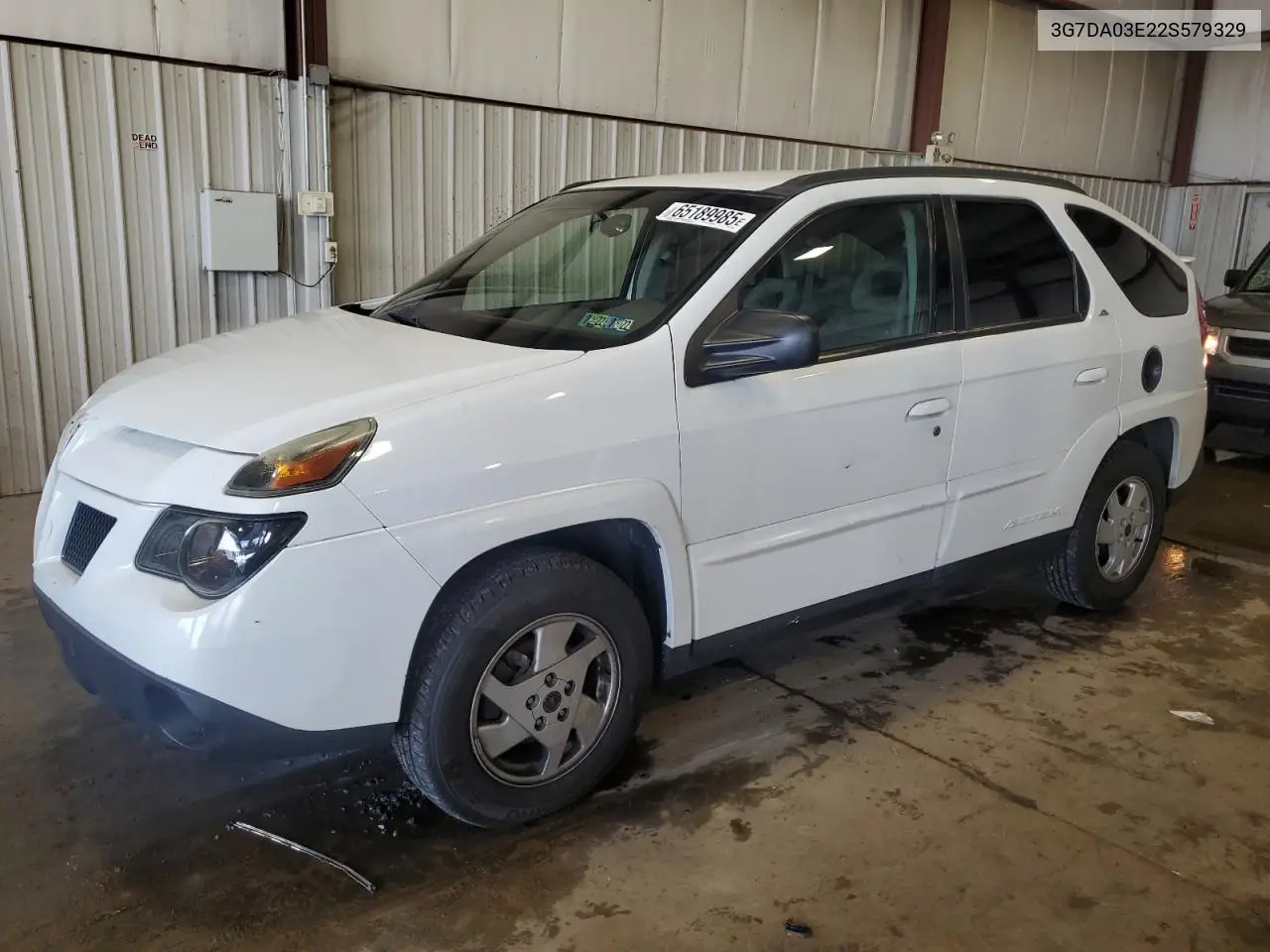 2002 Pontiac Aztek VIN: 3G7DA03E22S579329 Lot: 65189985