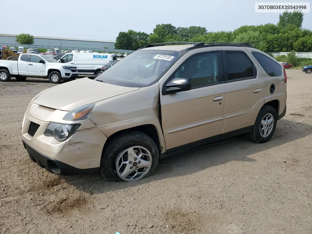2003 Pontiac Aztek VIN: 3G7DB03EX3S543998 Lot: 60725135