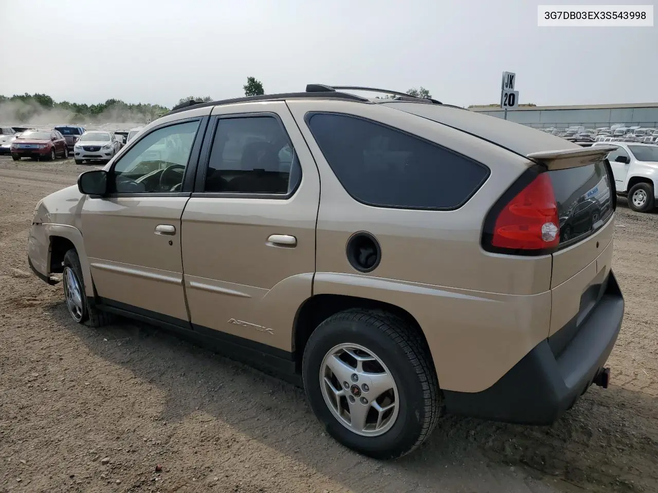 2003 Pontiac Aztek VIN: 3G7DB03EX3S543998 Lot: 60725135