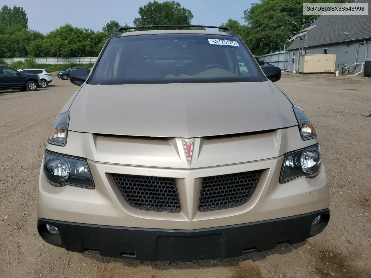2003 Pontiac Aztek VIN: 3G7DB03EX3S543998 Lot: 60725135