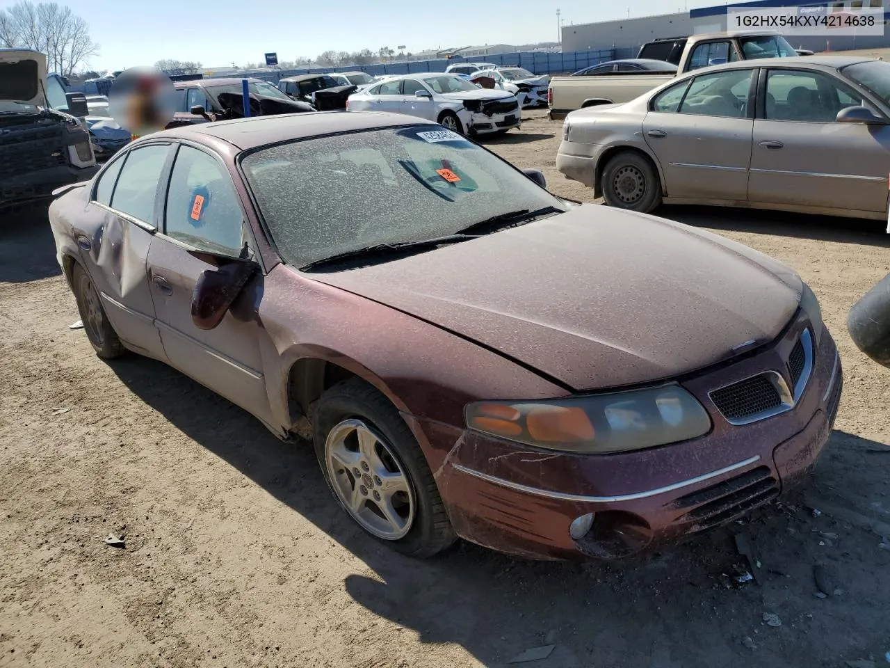 2000 Pontiac Bonneville Se VIN: 1G2HX54KXY4214638 Lot: 66022584