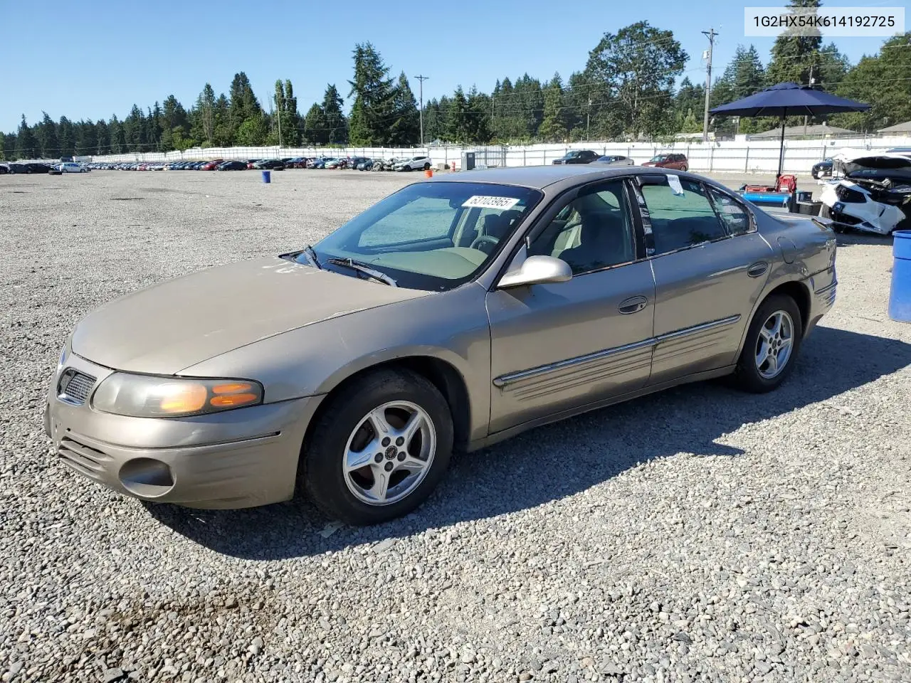 2001 Pontiac Bonneville Se VIN: 1G2HX54K614192725 Lot: 63103965