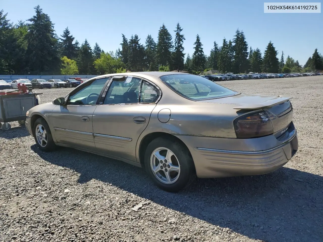 2001 Pontiac Bonneville Se VIN: 1G2HX54K614192725 Lot: 63103965