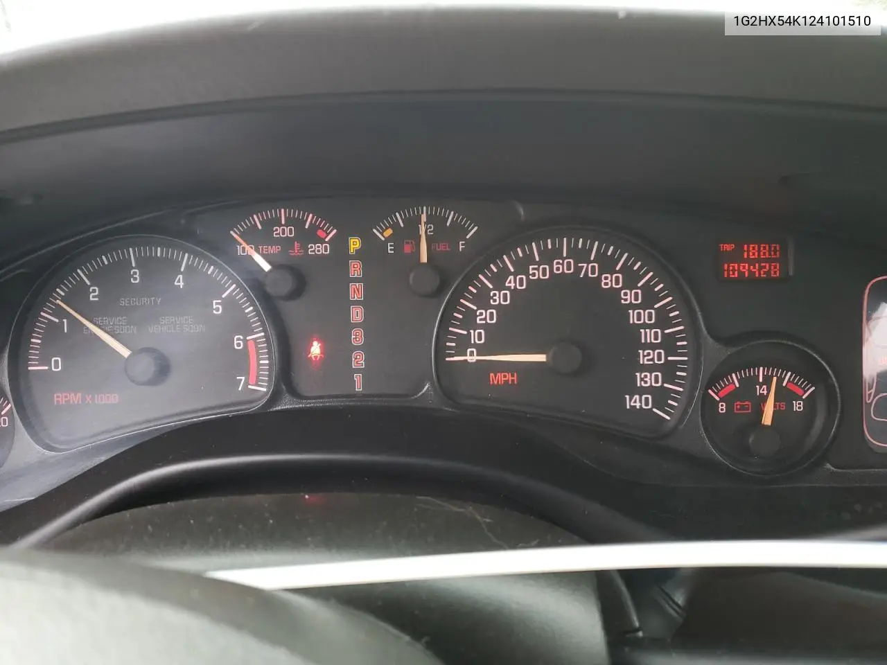 2002 Pontiac Bonneville Se VIN: 1G2HX54K124101510 Lot: 56788015