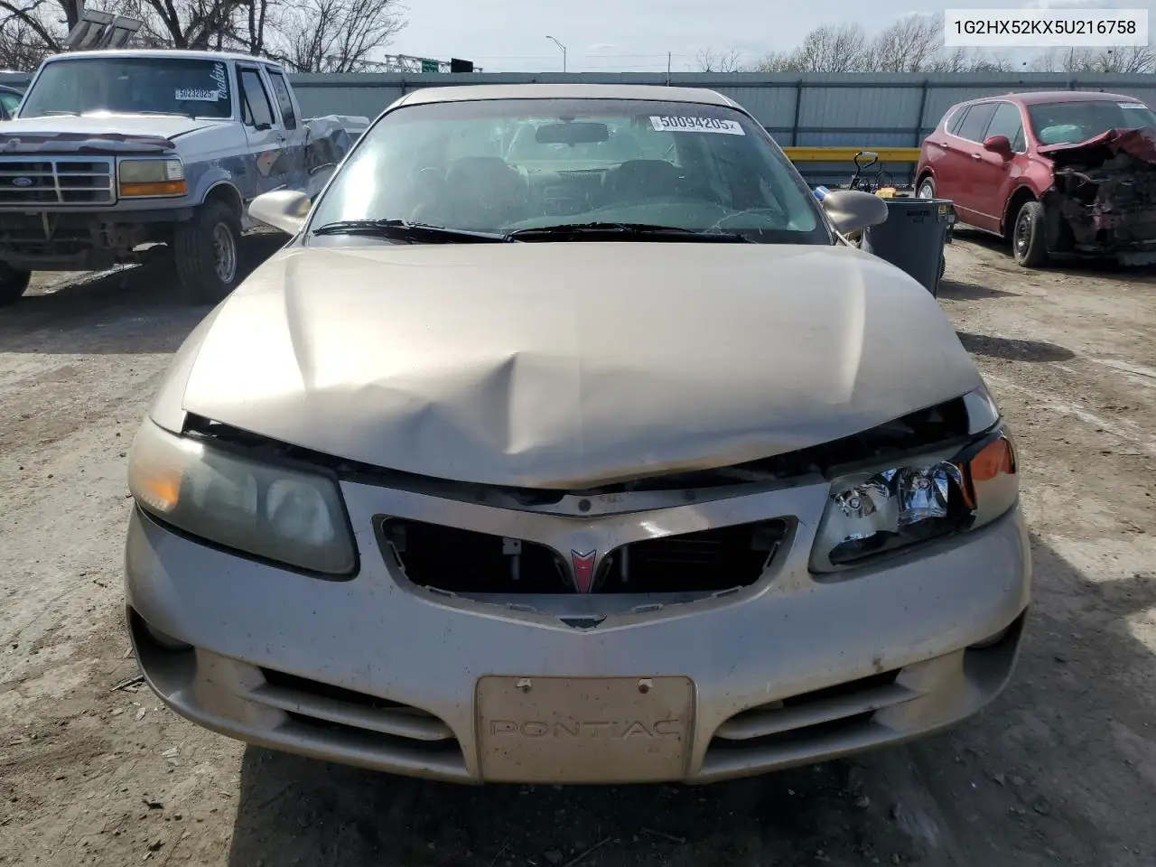 2005 Pontiac Bonneville Se VIN: 1G2HX52KX5U216758 Lot: 50094205