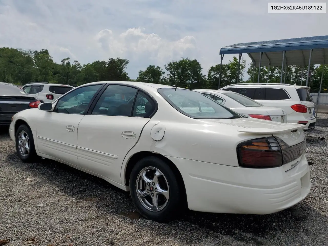 2005 Pontiac Bonneville Se VIN: 1G2HX52K45U189122 Lot: 57774885