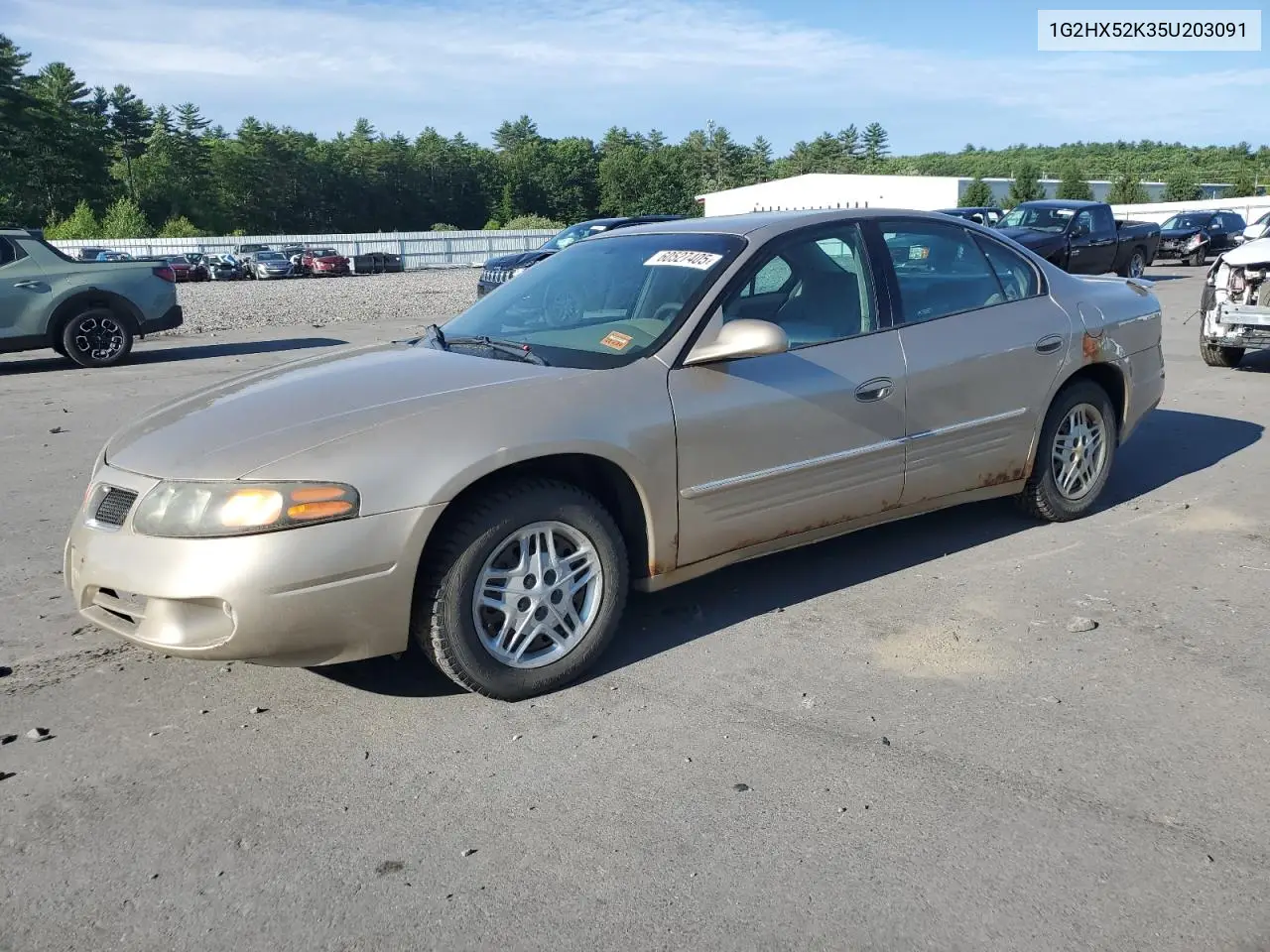 2005 Pontiac Bonneville Se VIN: 1G2HX52K35U203091 Lot: 60527405