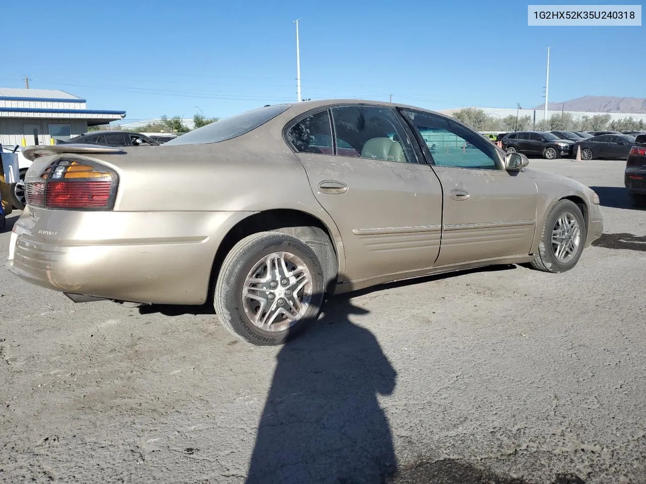 2005 Pontiac Bonneville Se VIN: 1G2HX52K35U240318 Lot: 77627804