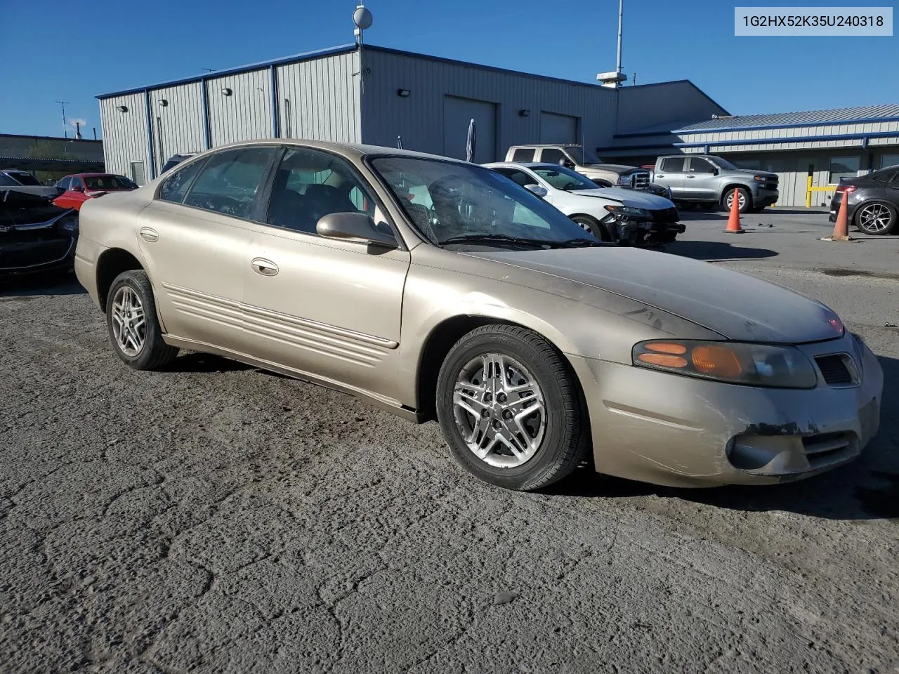 2005 Pontiac Bonneville Se VIN: 1G2HX52K35U240318 Lot: 77627804