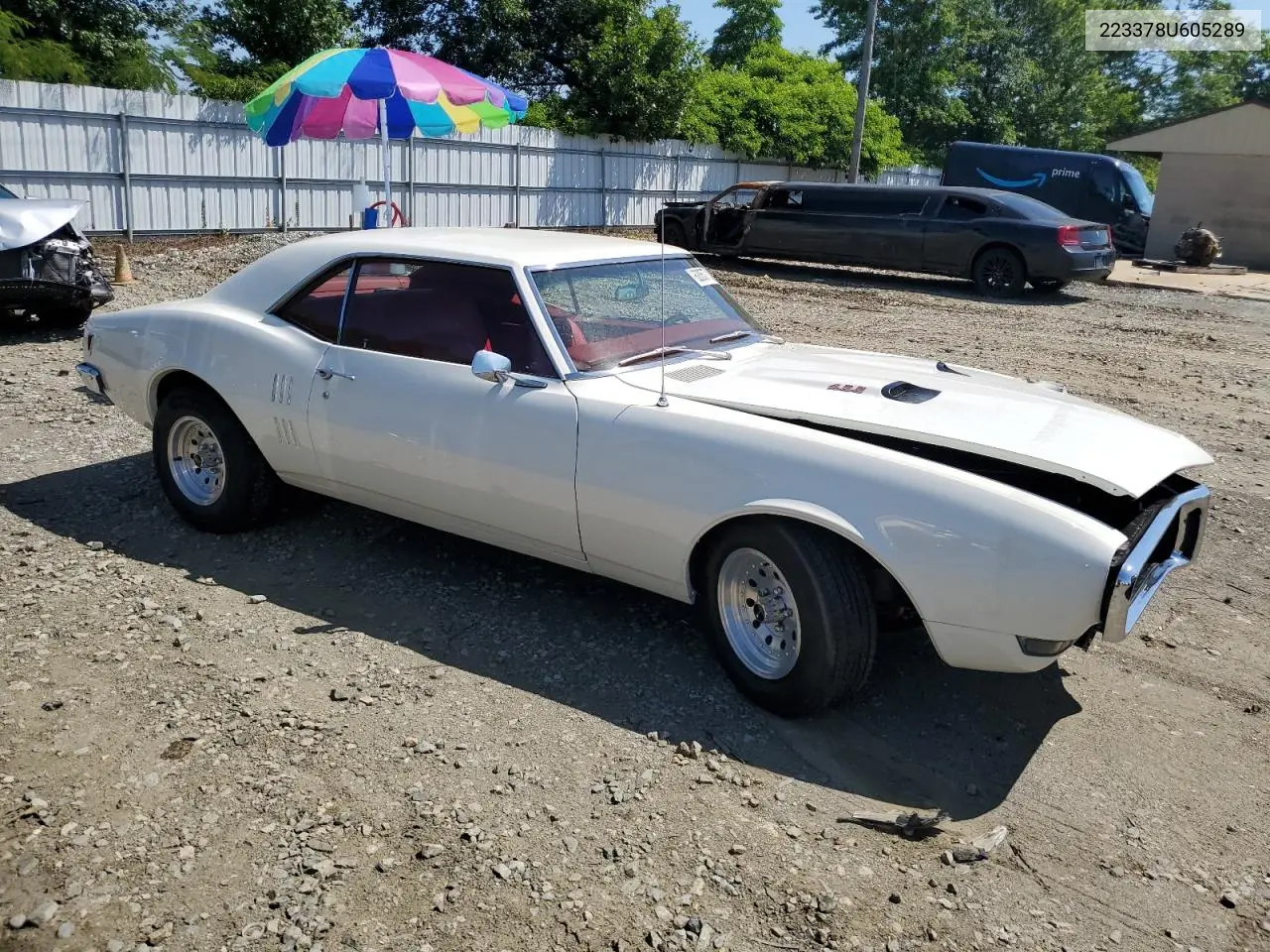 1968 Pontiac Firebird VIN: 223378U605289 Lot: 62057715