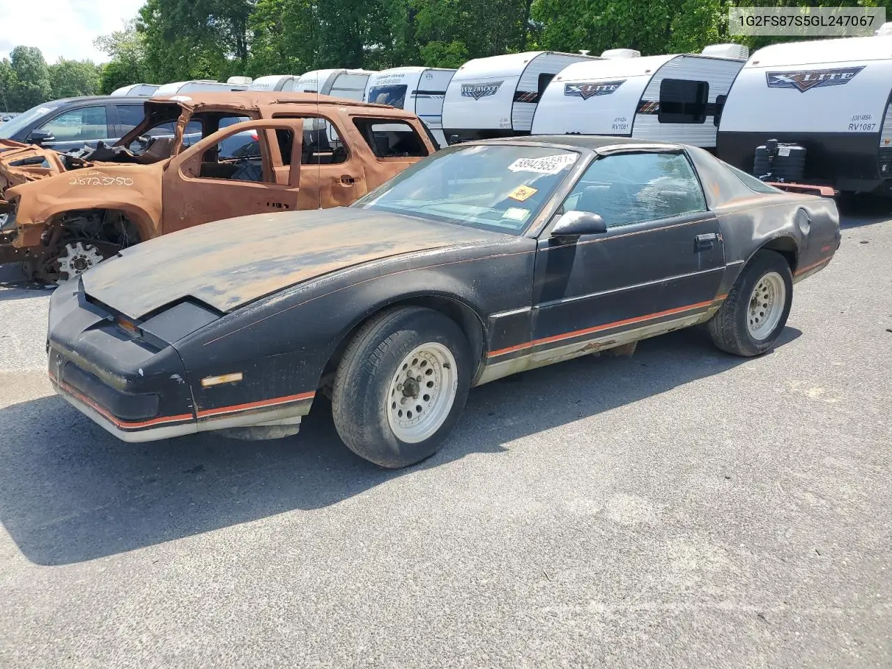 1986 Pontiac Firebird VIN: 1G2FS87S5GL247067 Lot: 58942955