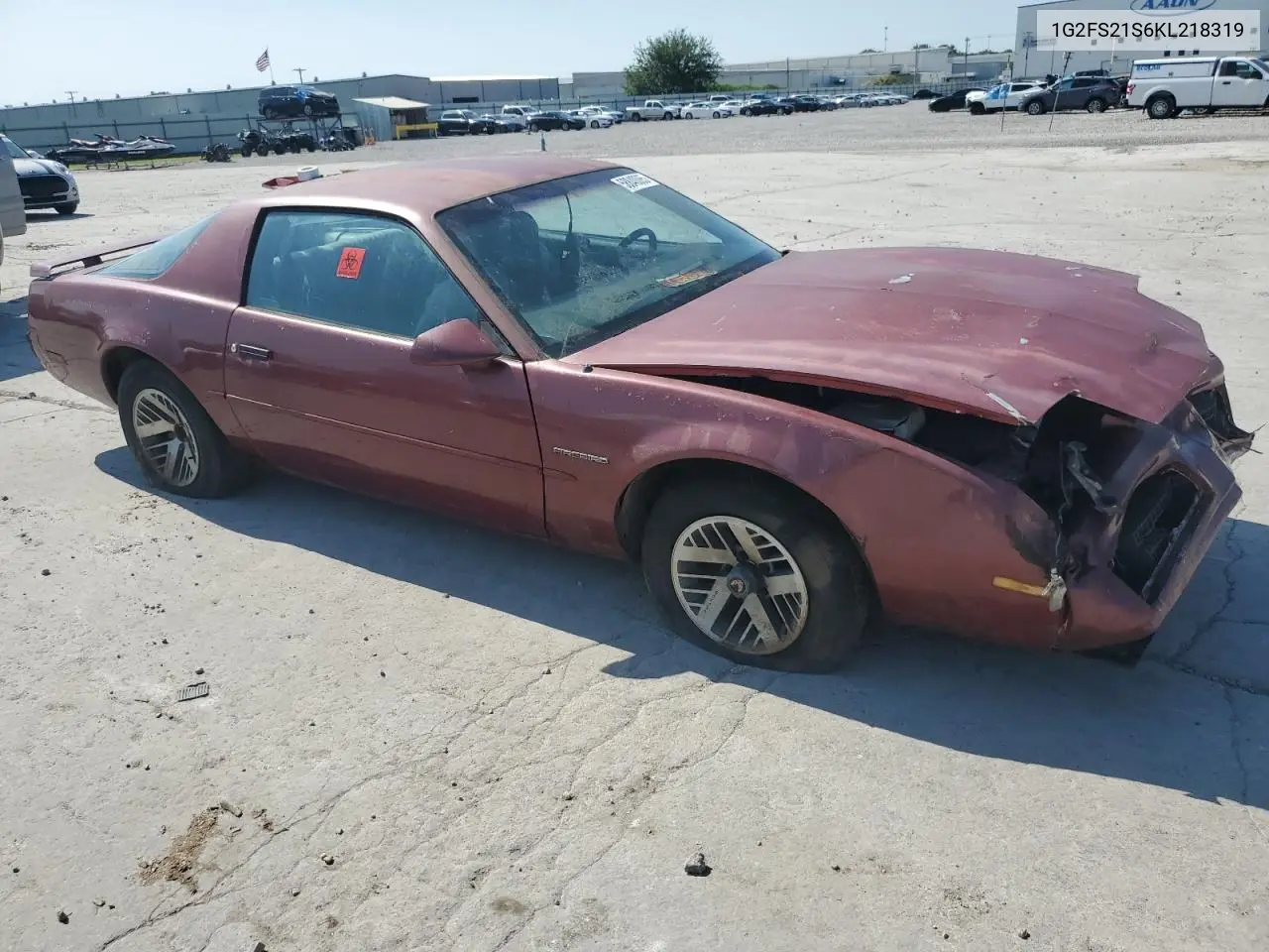 1989 Pontiac Firebird VIN: 1G2FS21S6KL218319 Lot: 58840065