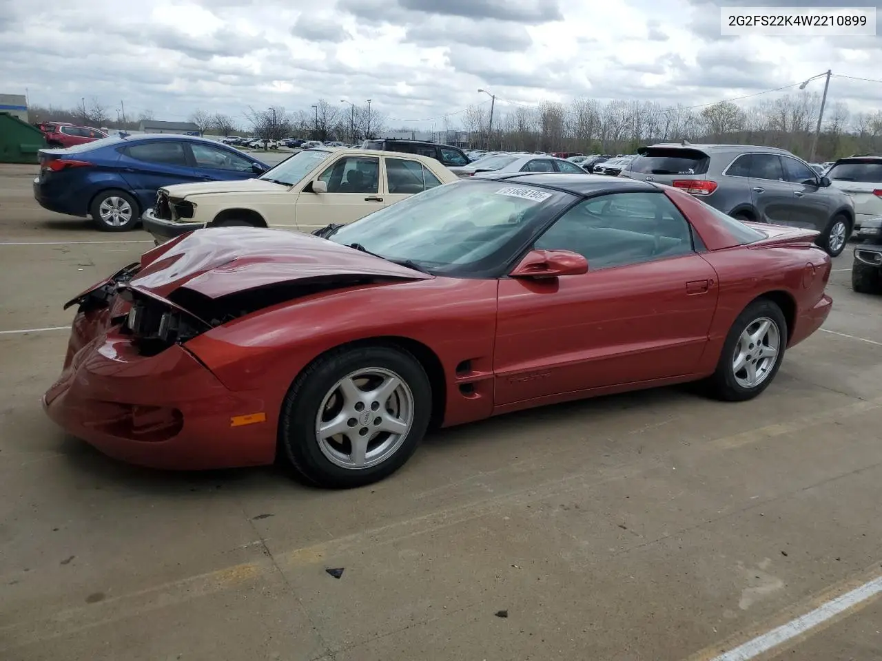 1998 Pontiac Firebird VIN: 2G2FS22K4W2210899 Lot: 51608195
