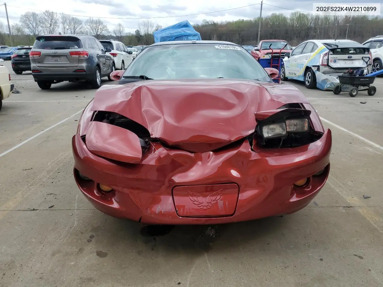 1998 Pontiac Firebird VIN: 2G2FS22K4W2210899 Lot: 51608195