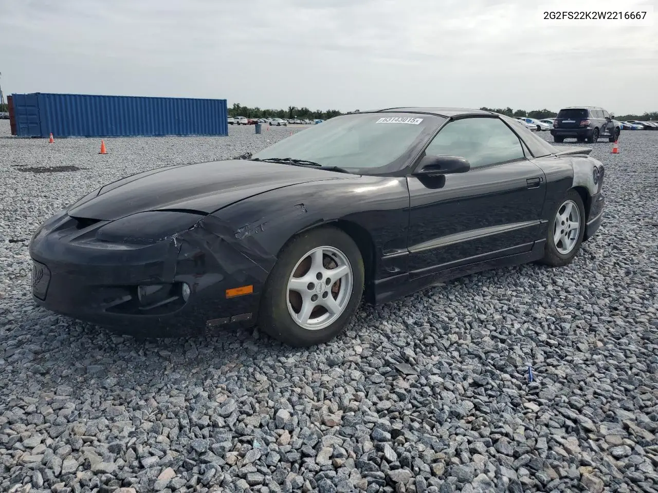 1998 Pontiac Firebird VIN: 2G2FS22K2W2216667 Lot: 63143015