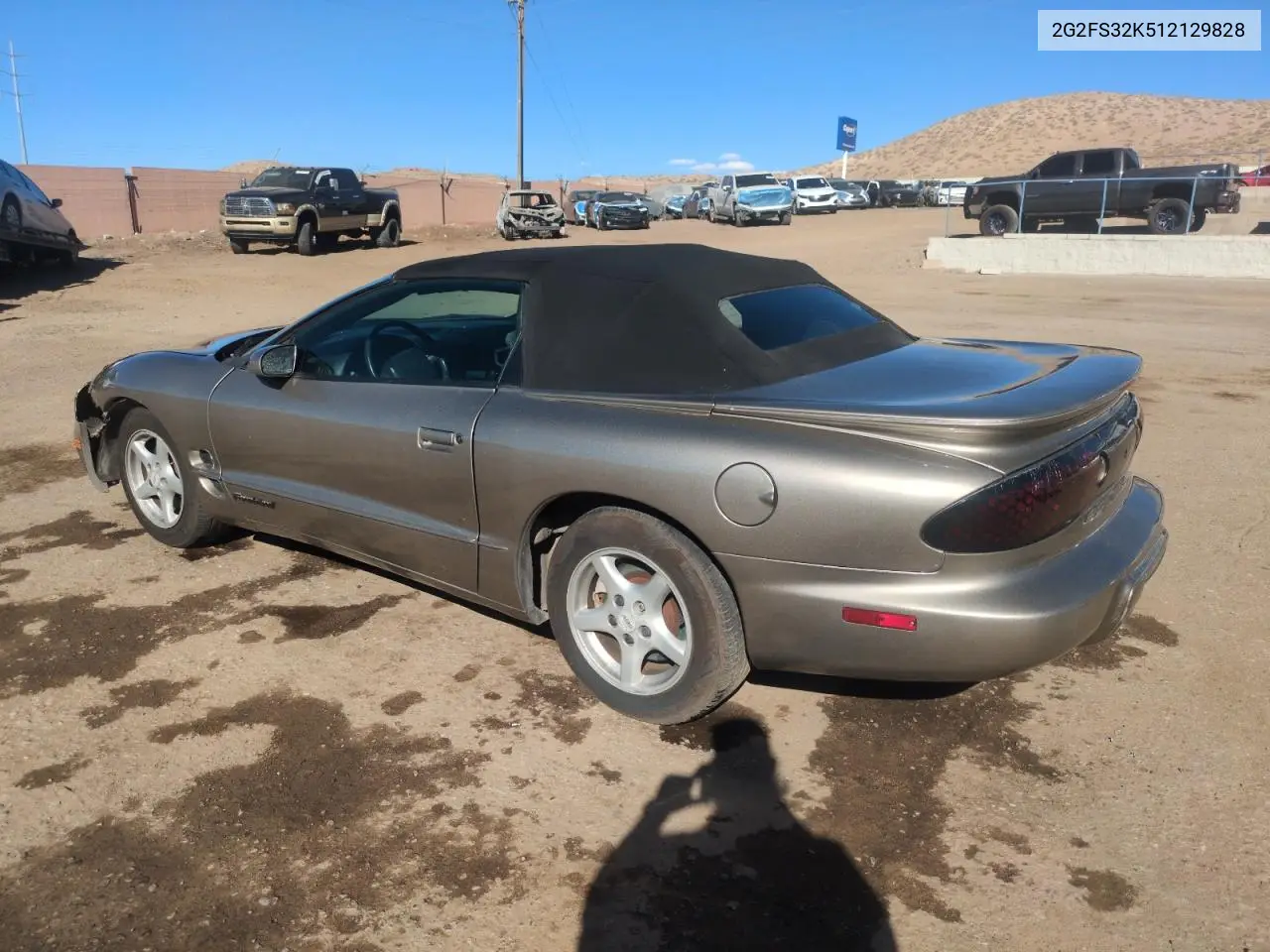 2001 Pontiac Firebird VIN: 2G2FS32K512129828 Lot: 50374855