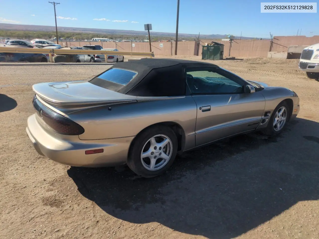 2001 Pontiac Firebird VIN: 2G2FS32K512129828 Lot: 50374855