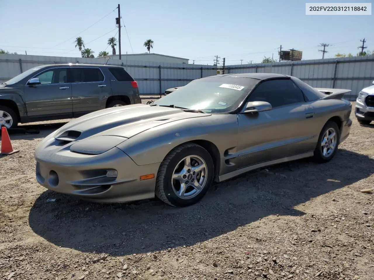 2001 Pontiac Firebird Formula VIN: 2G2FV22G312118842 Lot: 52308045