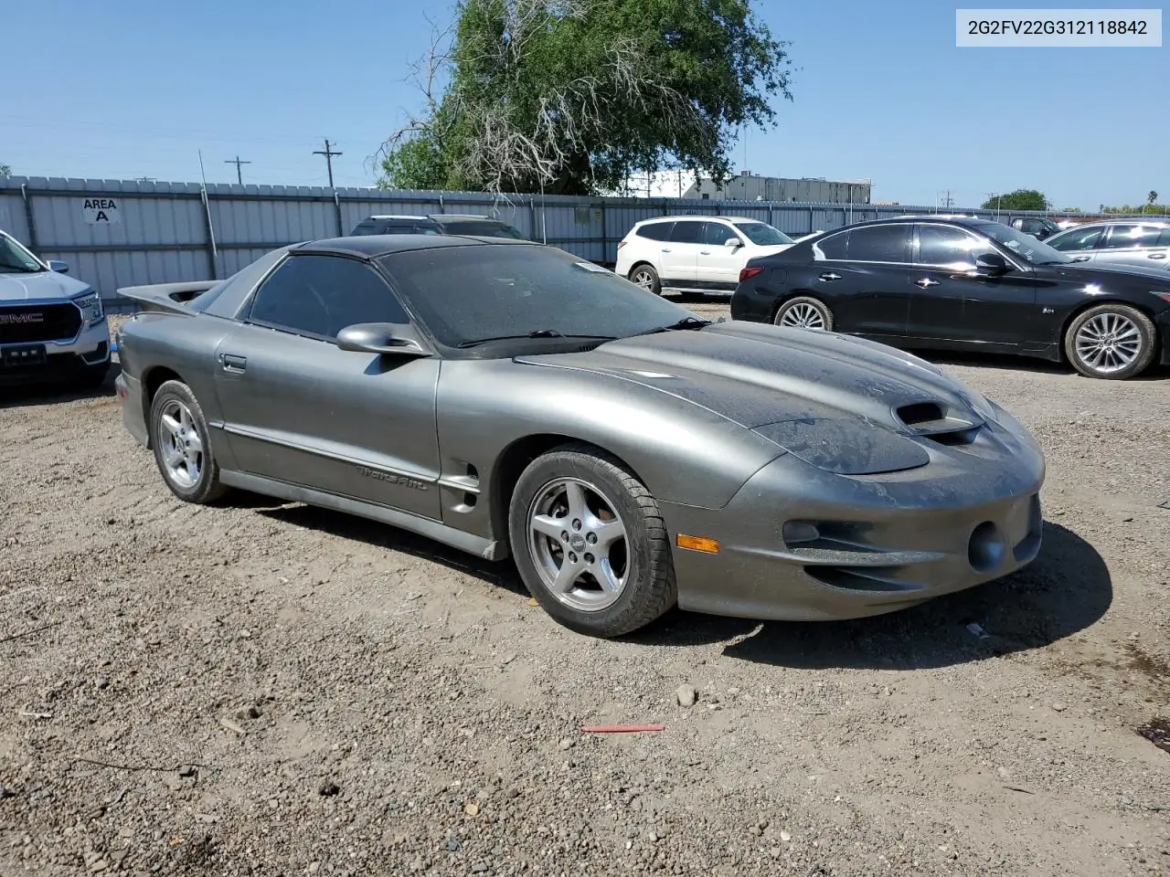 2001 Pontiac Firebird Formula VIN: 2G2FV22G312118842 Lot: 52308045