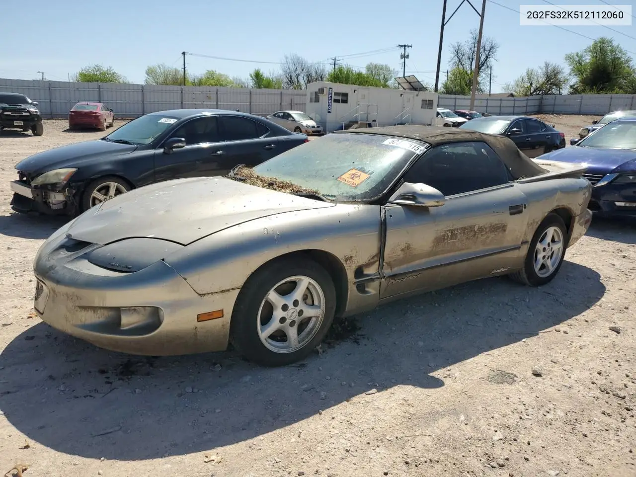 2001 Pontiac Firebird VIN: 2G2FS32K512112060 Lot: 52384515