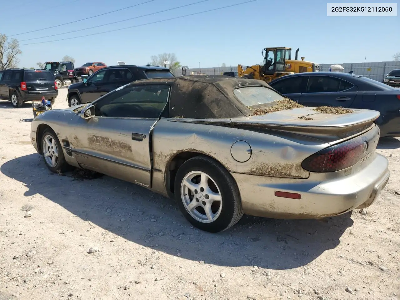 2001 Pontiac Firebird VIN: 2G2FS32K512112060 Lot: 52384515