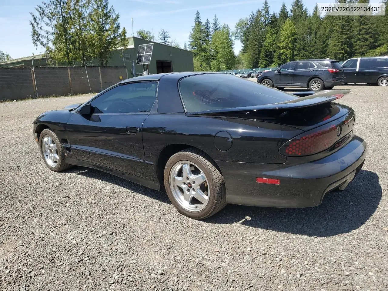 2002 Pontiac Firebird Formula VIN: 2G2FV22G522134431 Lot: 56423935