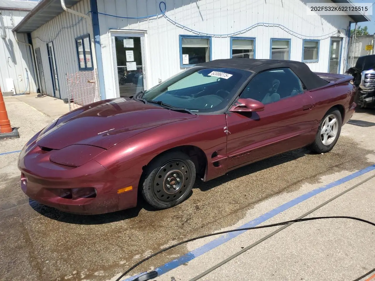 2002 Pontiac Firebird VIN: 2G2FS32K622125515 Lot: 62086275