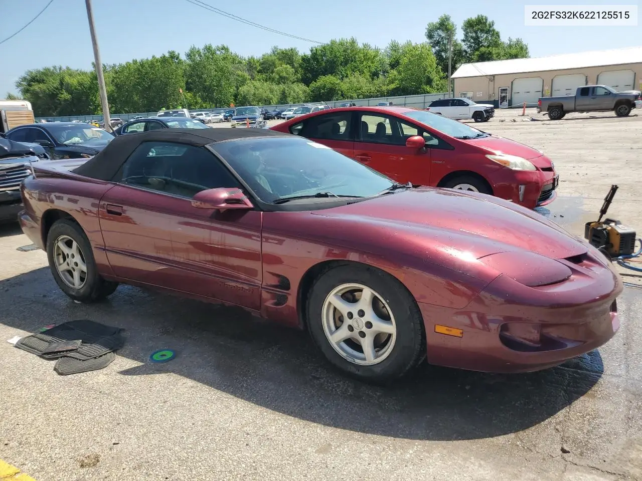 2002 Pontiac Firebird VIN: 2G2FS32K622125515 Lot: 62086275