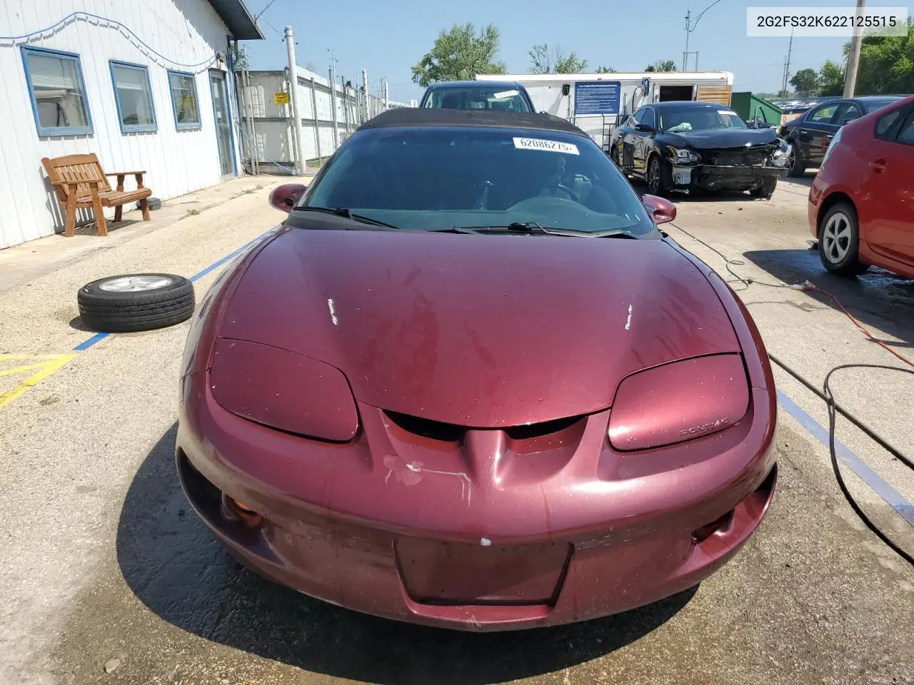 2002 Pontiac Firebird VIN: 2G2FS32K622125515 Lot: 62086275