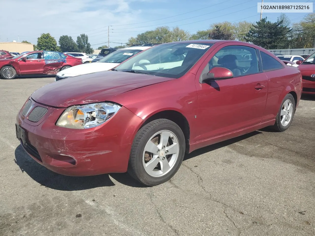 2008 Pontiac G5 Gt VIN: 1G2AN18B987125216 Lot: 74778944