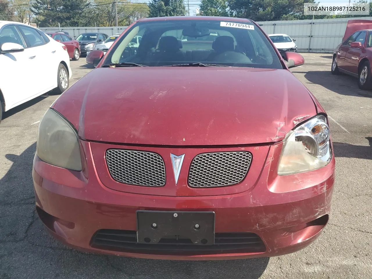 2008 Pontiac G5 Gt VIN: 1G2AN18B987125216 Lot: 74778944