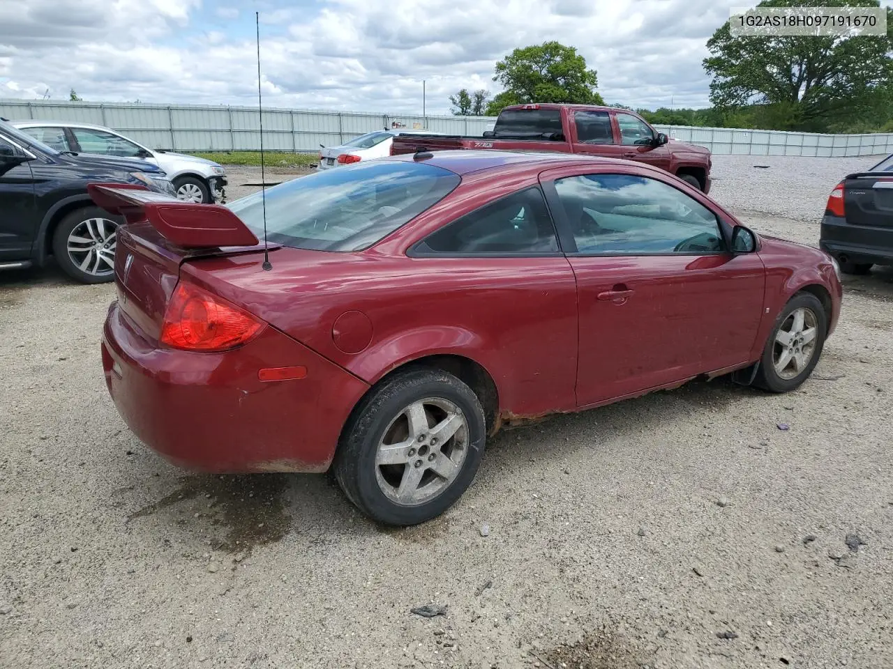 2009 Pontiac G5 VIN: 1G2AS18H097191670 Lot: 56646965