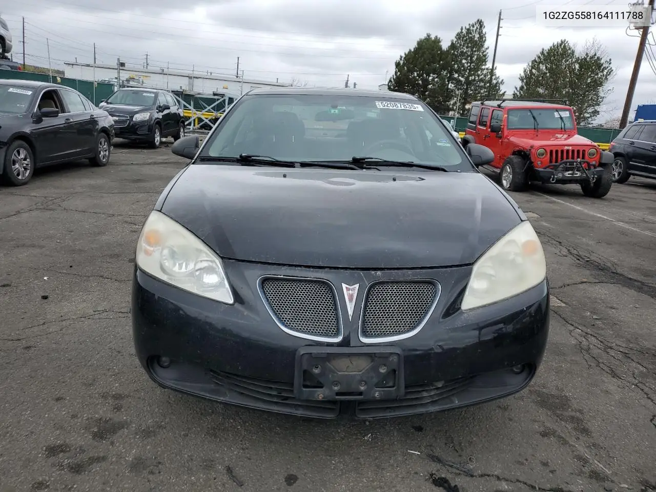 2006 Pontiac G6 Se1 VIN: 1G2ZG558164111788 Lot: 52087835
