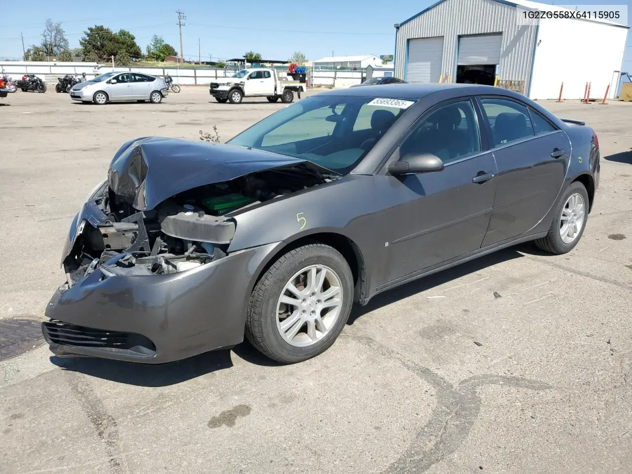 2006 Pontiac G6 Se1 VIN: 1G2ZG558X64115905 Lot: 55693365