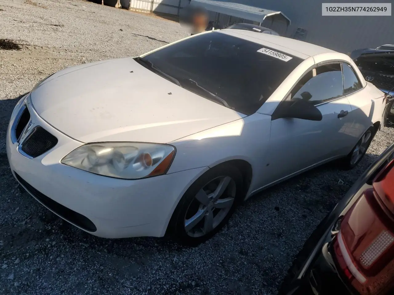 2007 Pontiac G6 Gt VIN: 1G2ZH35N774262949 Lot: 54159805
