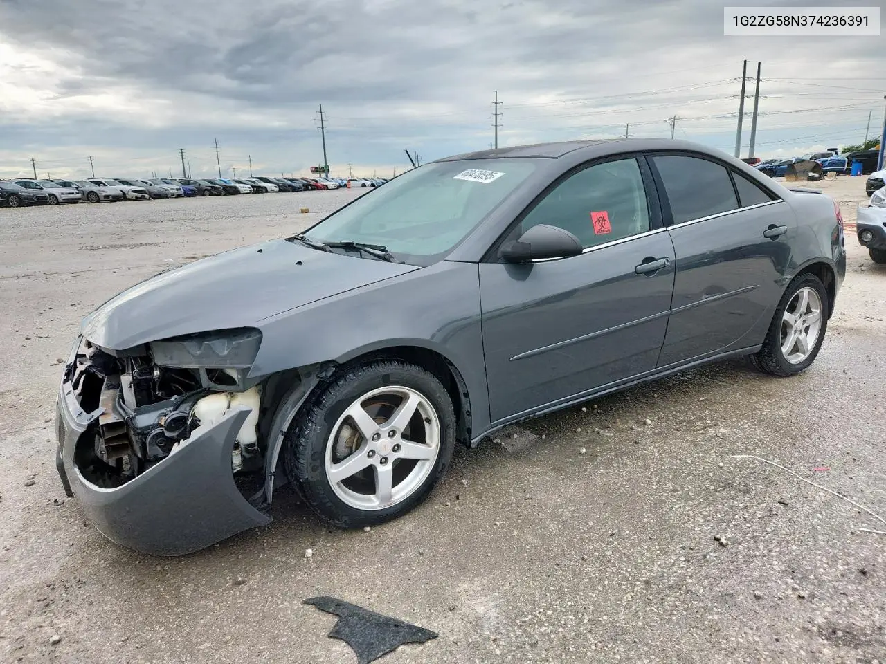 2007 Pontiac G6 Base VIN: 1G2ZG58N374236391 Lot: 60470595
