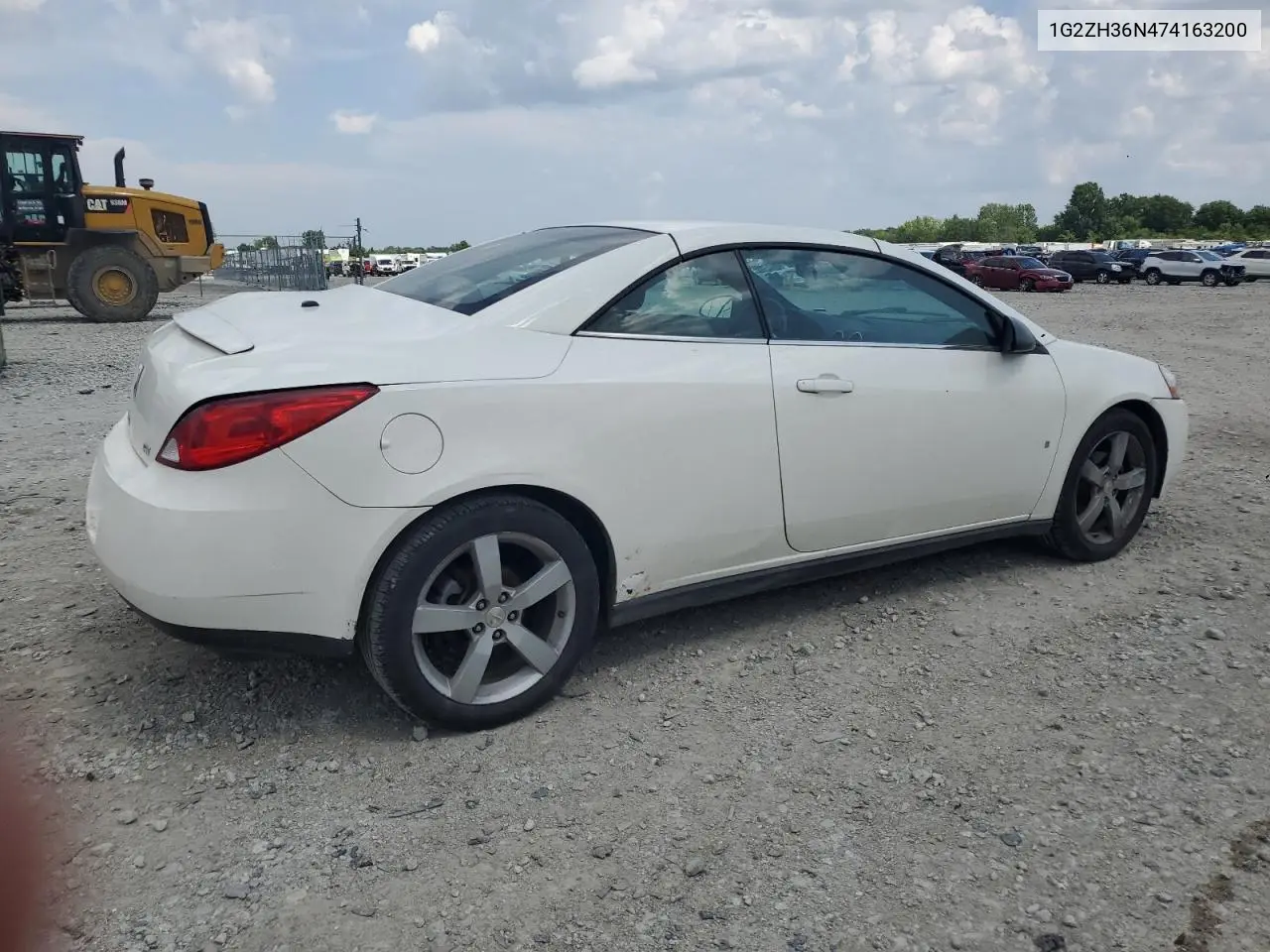 2007 Pontiac G6 Gt VIN: 1G2ZH36N474163200 Lot: 62452345