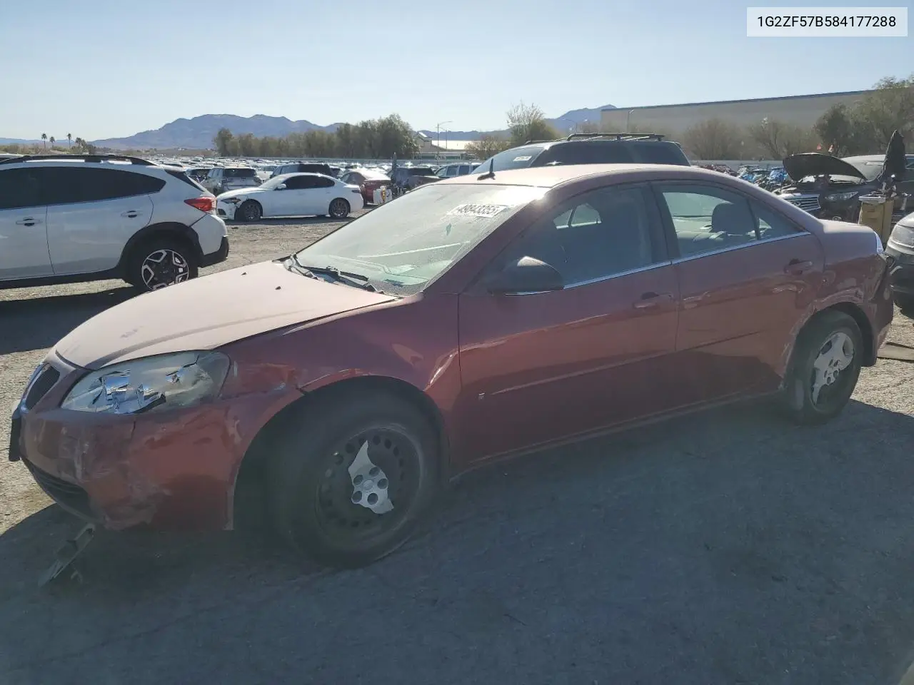 2008 Pontiac G6 Value Leader VIN: 1G2ZF57B584177288 Lot: 49843355