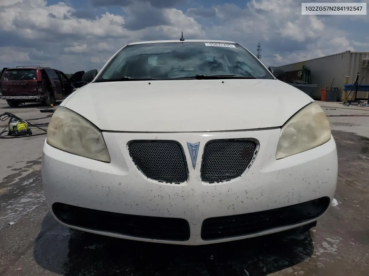 2008 Pontiac G6 Base VIN: 1G2ZG57N284192547 Lot: 55837495