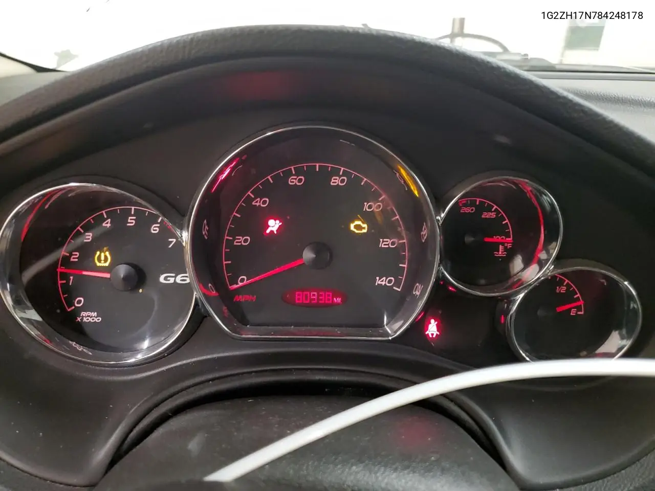 2008 Pontiac G6 Gt VIN: 1G2ZH17N784248178 Lot: 56072435