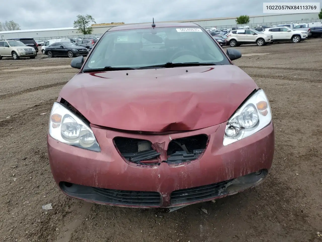 2008 Pontiac G6 Base VIN: 1G2ZG57NX84113769 Lot: 56540635
