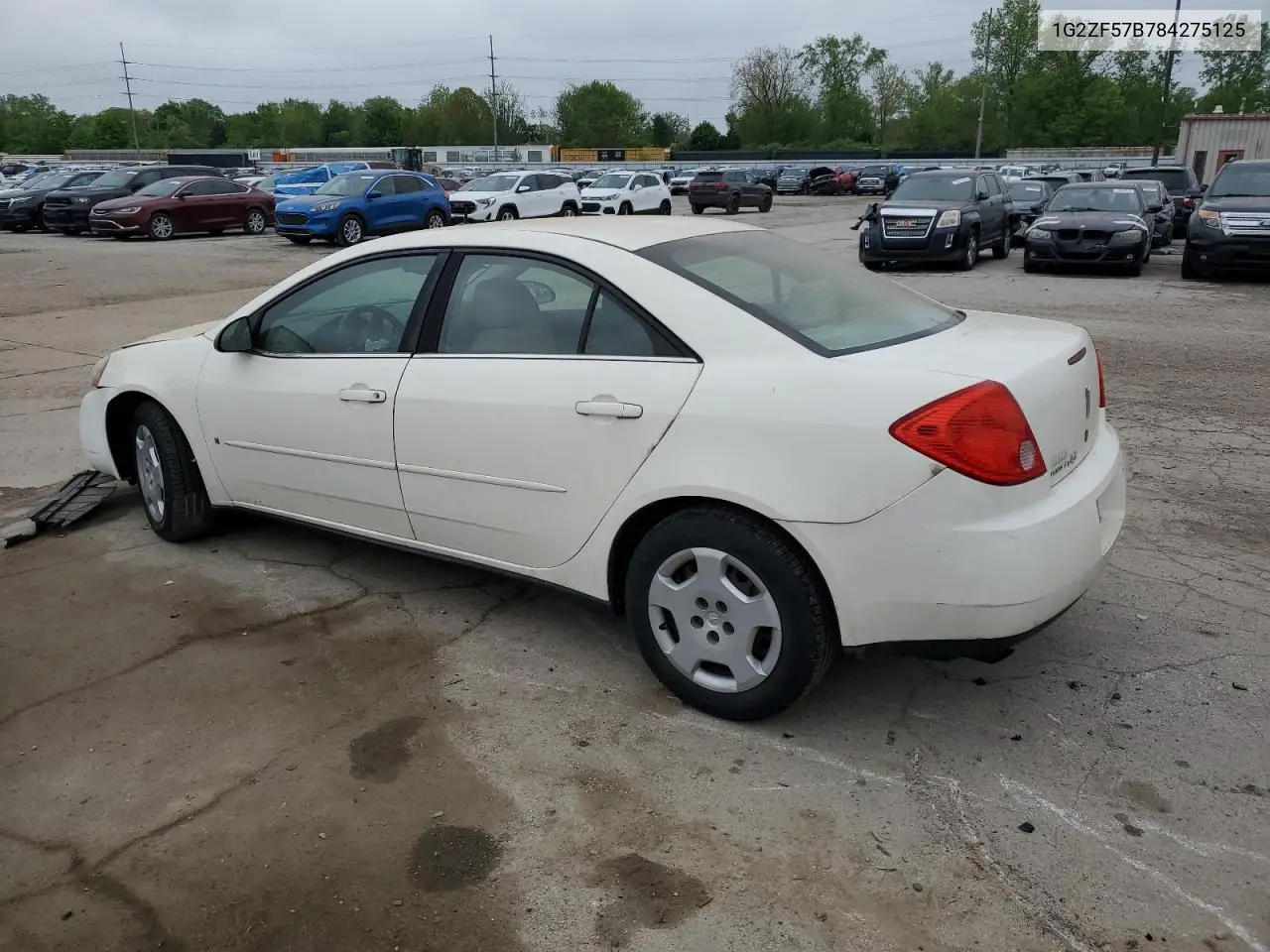 2008 Pontiac G6 Value Leader VIN: 1G2ZF57B784275125 Lot: 56873785
