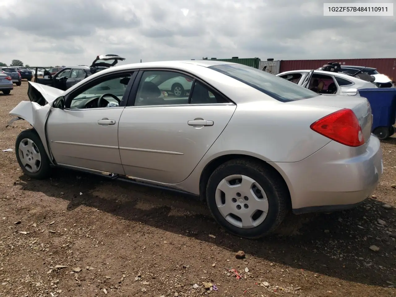 2008 Pontiac G6 Value Leader VIN: 1G2ZF57B484110911 Lot: 62195465
