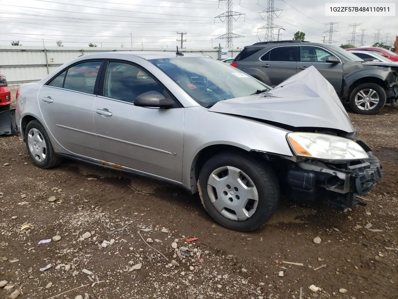 2008 Pontiac G6 Value Leader VIN: 1G2ZF57B484110911 Lot: 62195465